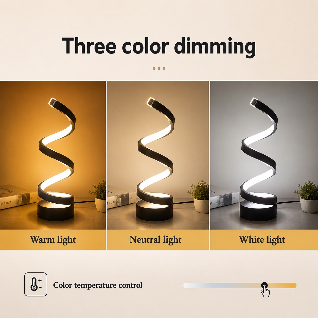 Artistic Spiral LED Mood Lamp LuniqHome