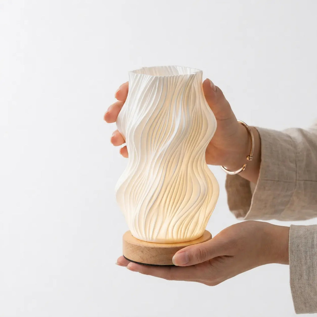 Modern 3D-Printed Wave Table Lamp LuniqHome