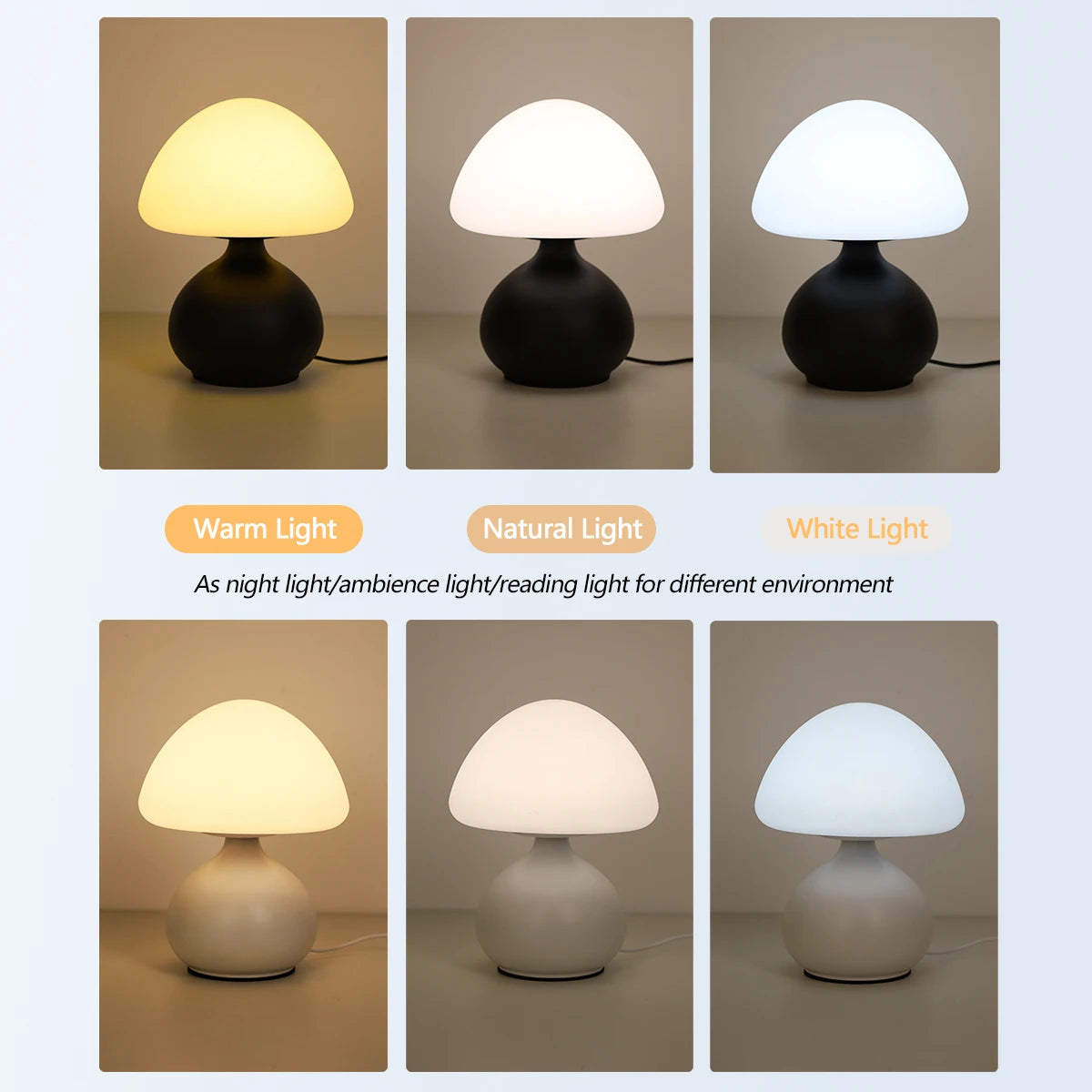 Minimalist Mushroom Lamp LuniqHome