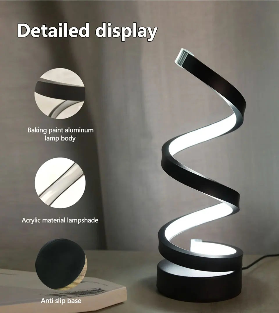 Artistic Spiral LED Mood Lamp LuniqHome