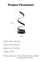 Artistic Spiral LED Mood Lamp LuniqHome