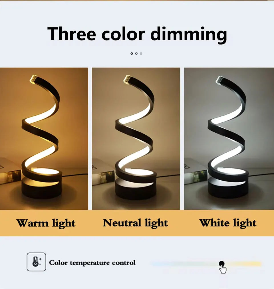 Artistic Spiral LED Mood Lamp LuniqHome