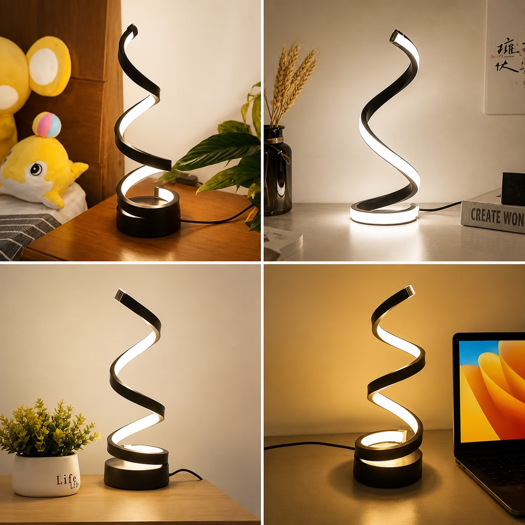 Artistic Spiral LED Mood Lamp LuniqHome