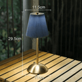 Cordless Rechargeable Pleated Table Lamp – Brass LED