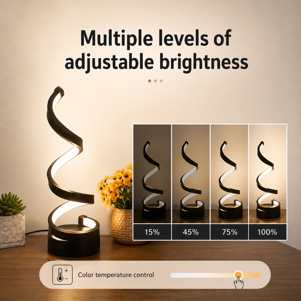 Artistic Spiral LED Mood Lamp LuniqHome